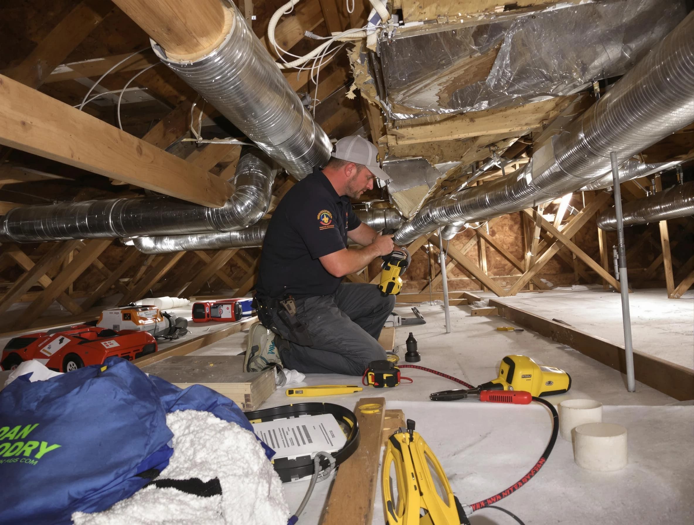 Professional air duct repair by Purcell Air Duct Cleaning in Purcell
