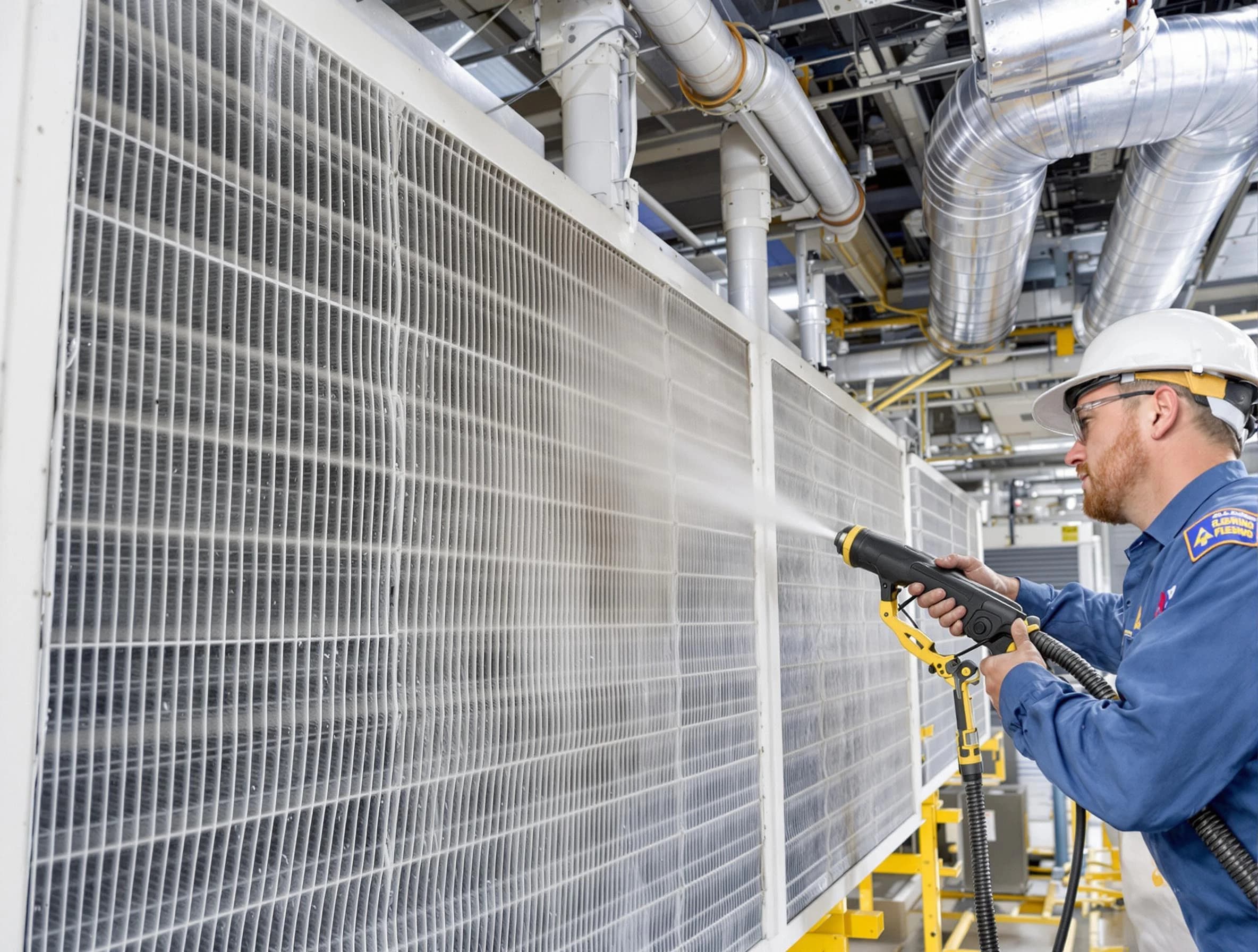 Professional commercial coil cleaning by Purcell Air Duct Cleaning in Purcell