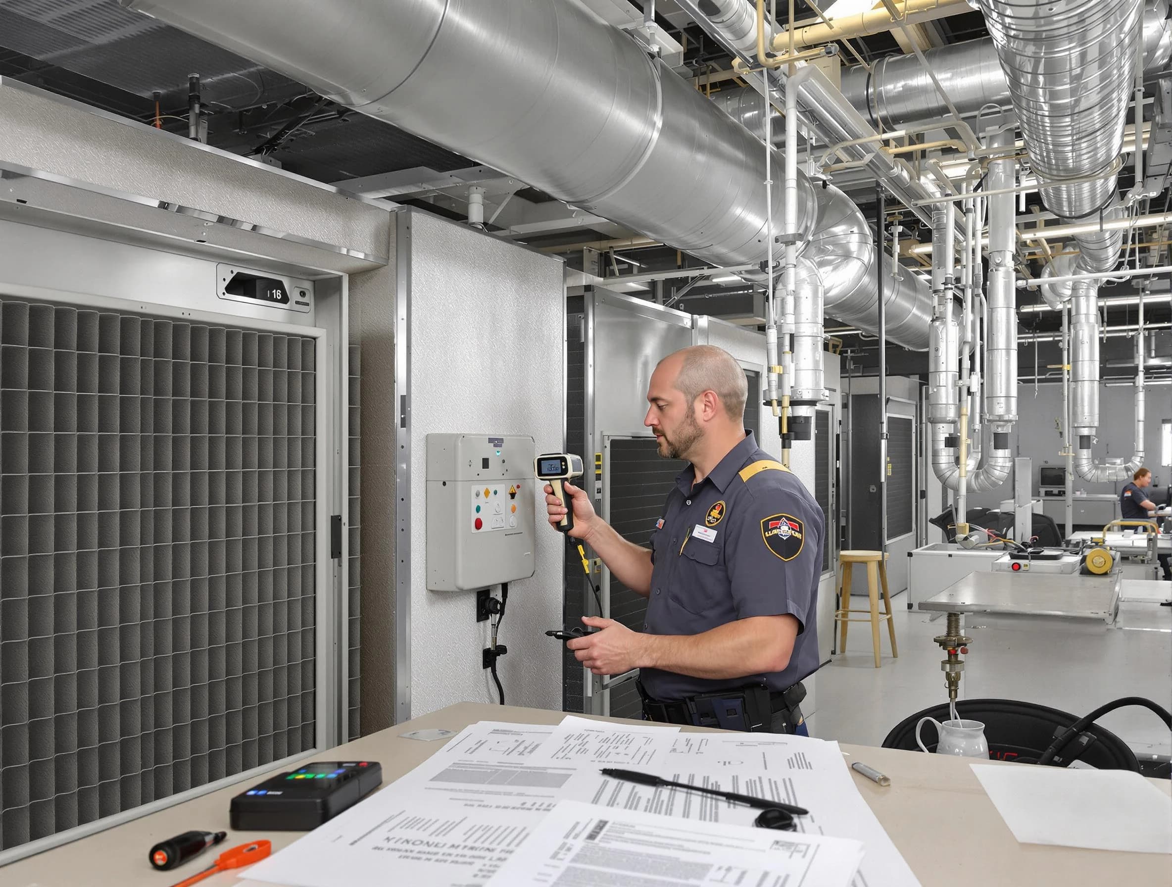 Professional filter system inspection by Purcell Air Duct Cleaning in Purcell