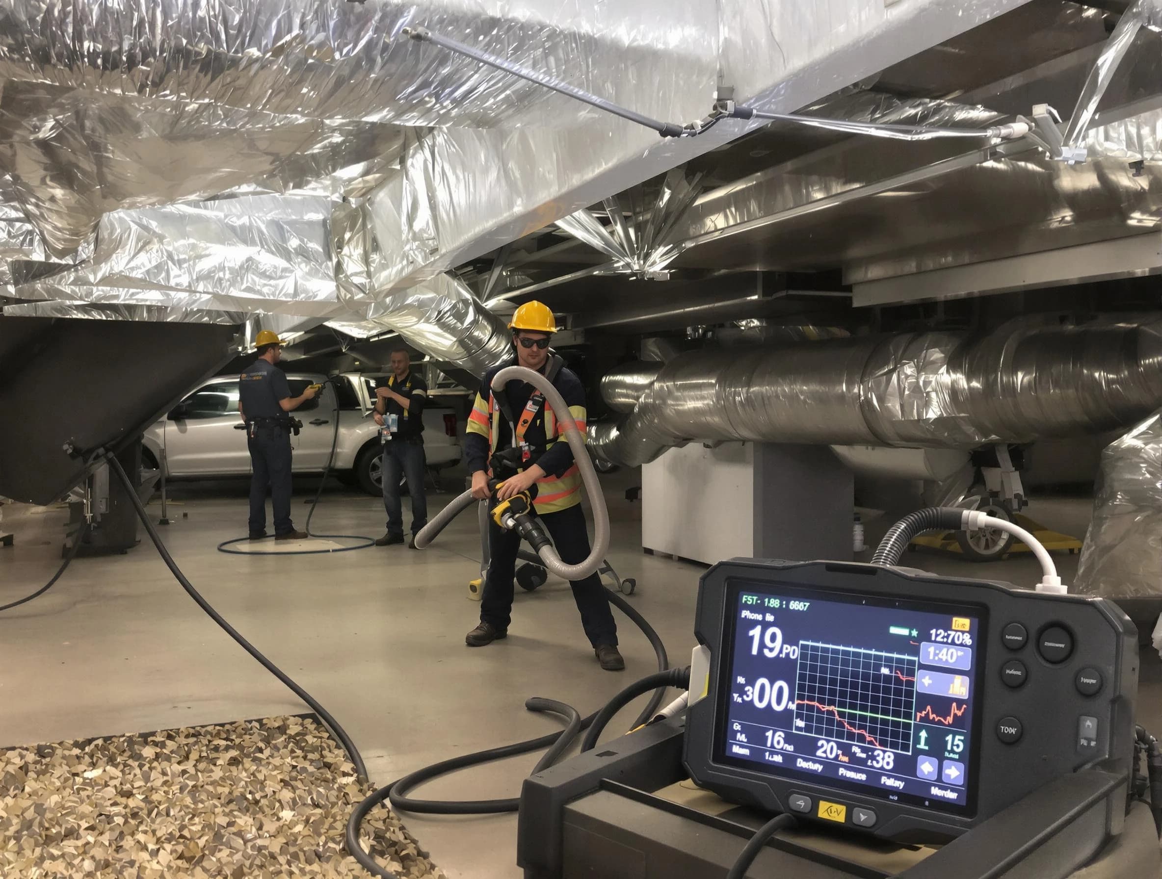 Professional negative pressure duct cleaning by Purcell Air Duct Cleaning in Purcell
