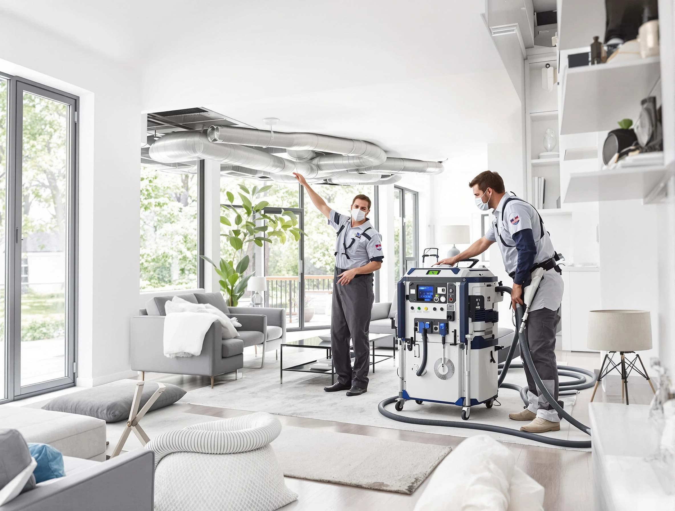 Purcell Air Duct Cleaning professional conducting pure air duct cleaning with state-of-the-art equipment in Purcell