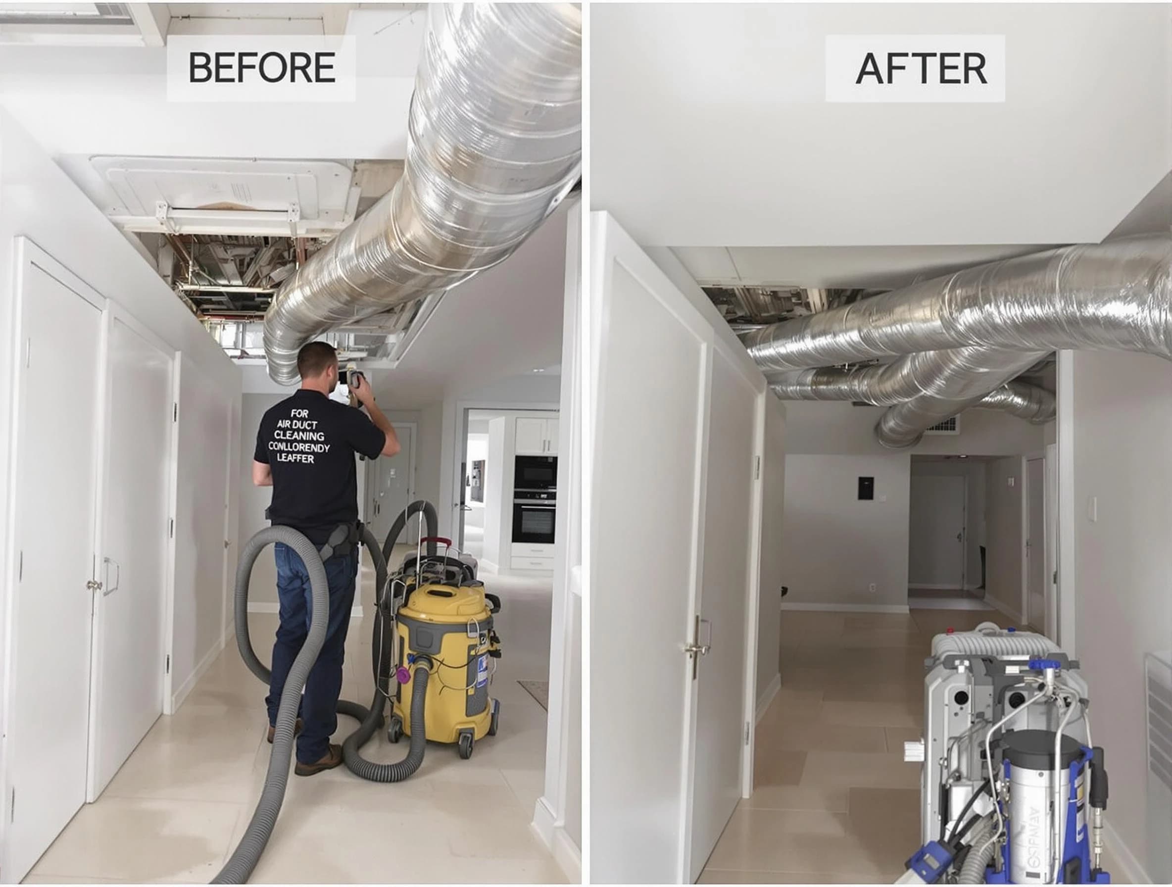 Purcell Air Duct Cleaning professional performing thorough air duct cleaning in Purcell