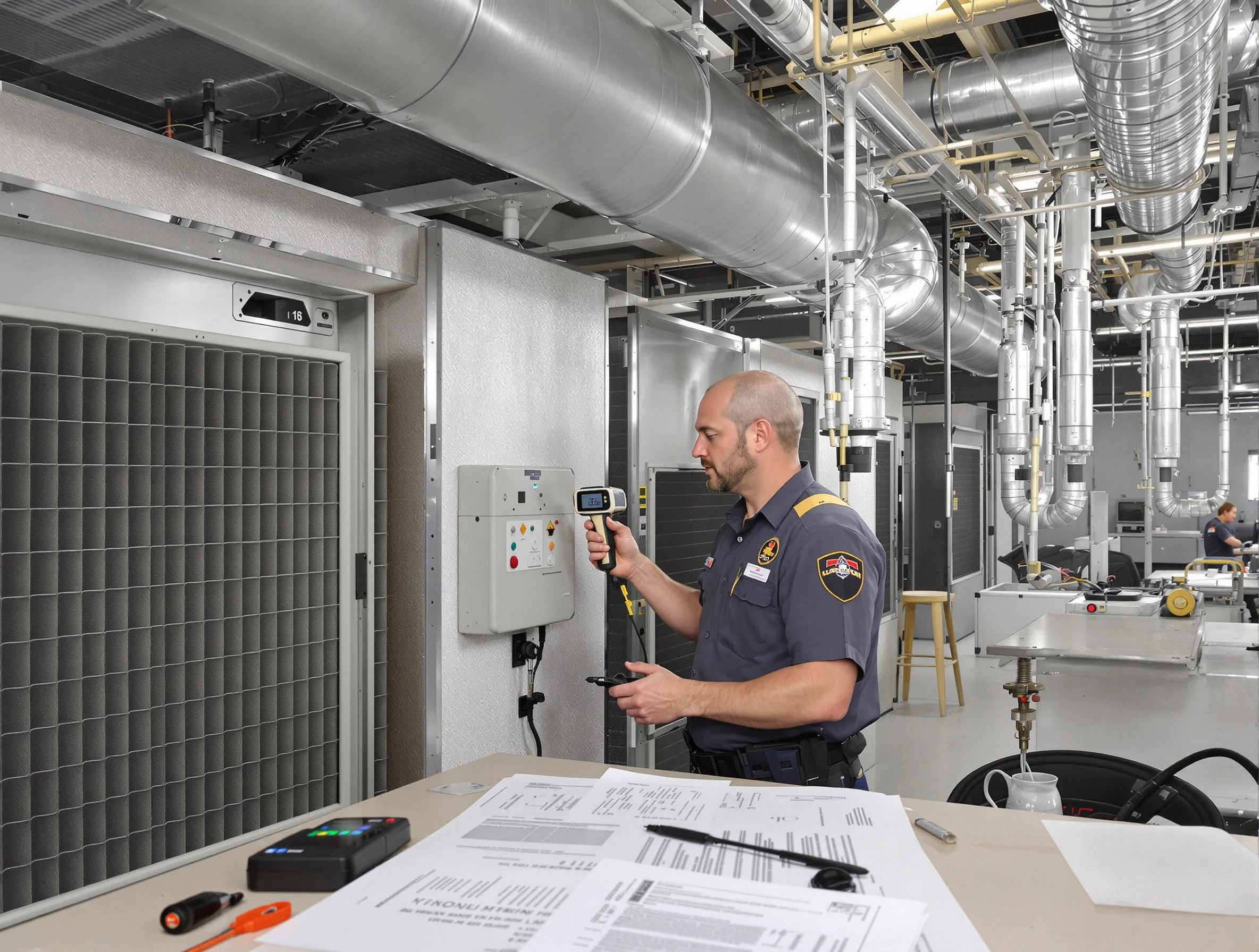 Professional filter system inspection by Purcell Air Duct Cleaning in Purcell