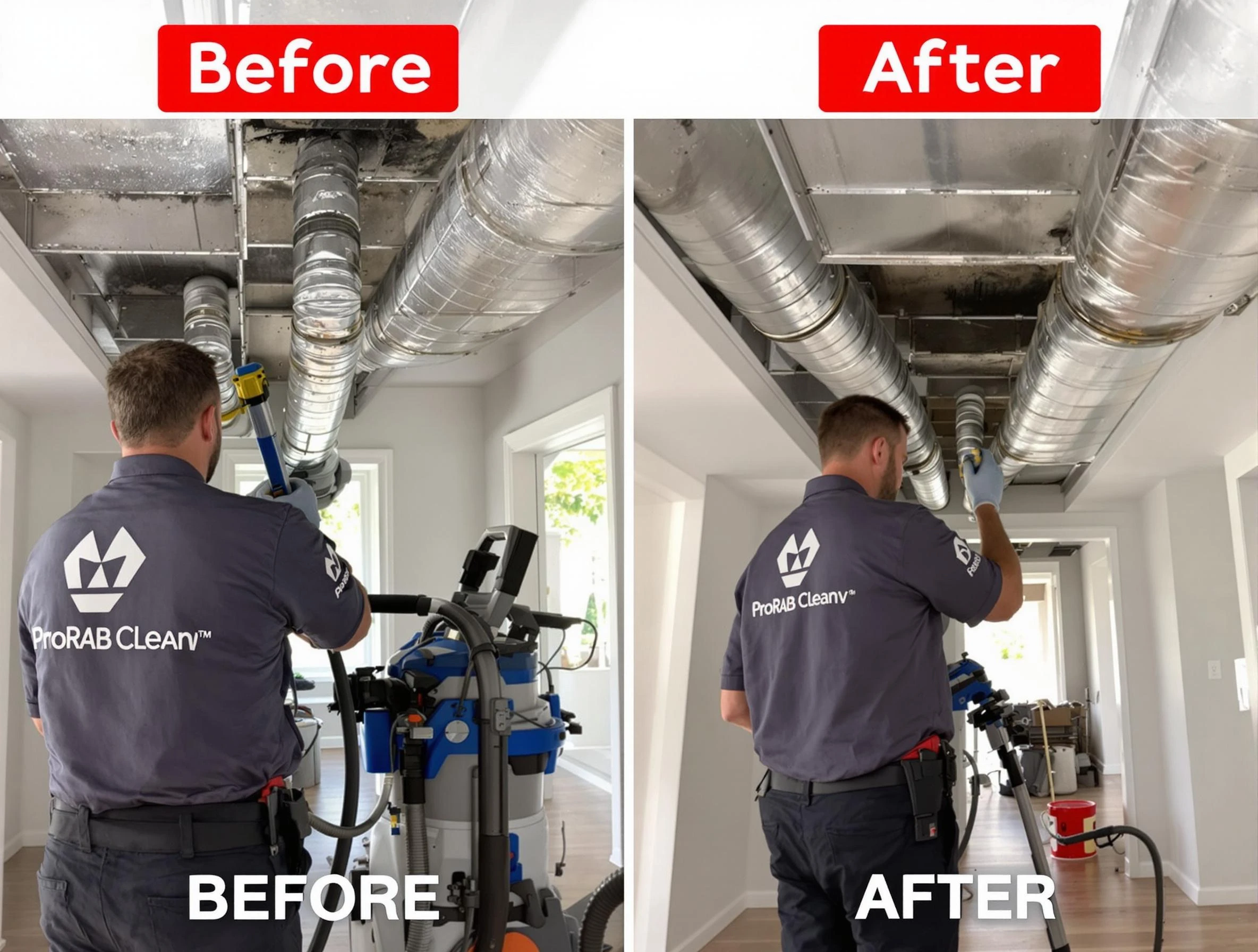 Purcell Air Duct Cleaning expert performing thorough residential duct cleaning in a Purcell home